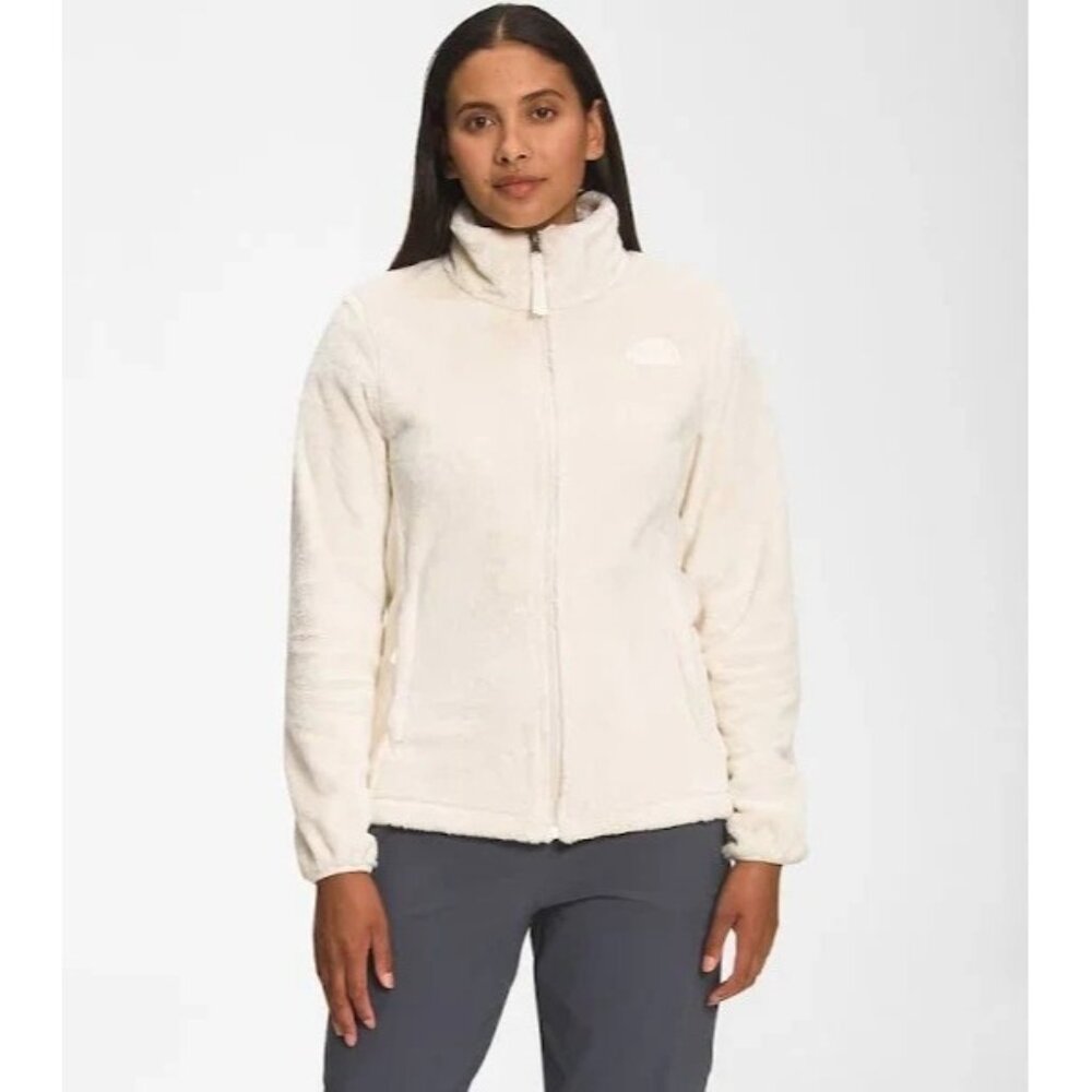 The North Face Size S Petite Cream White Osito Faux Fur Fleece Full Zip Jacket